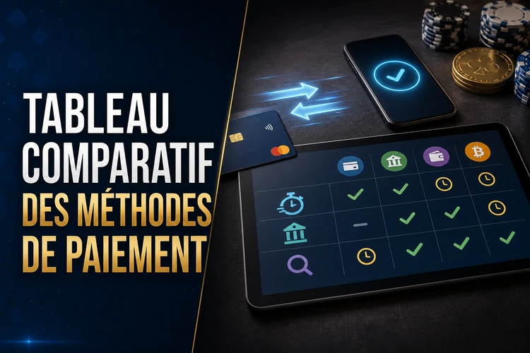 Tableau comparatif des méthodes de paiement